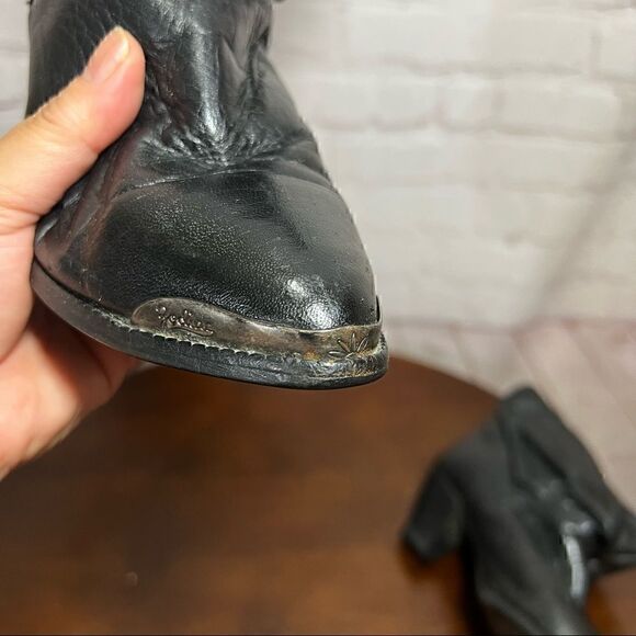 ZODIAC leather slouchy ankle booties (western) vintage 6.5 GUC - Picture 6 of 10